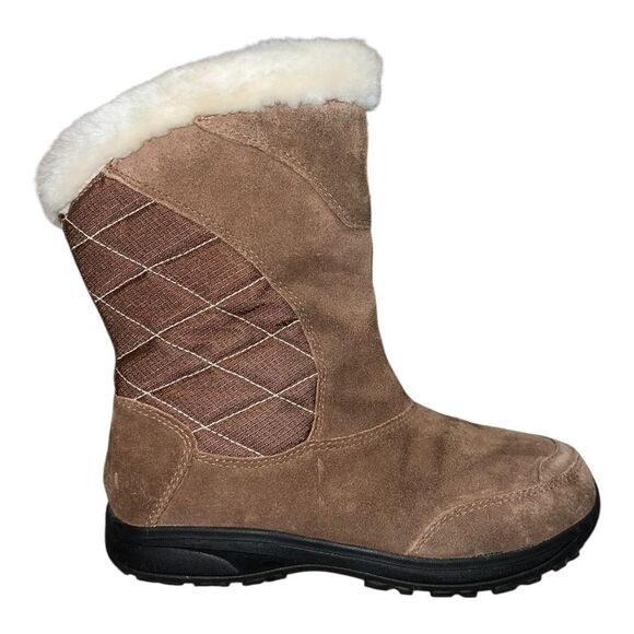 Columbia Womens Ice Maiden Slip Pull-On Boots Chestnut Brown 9.5M EUC - Picture 5 of 10